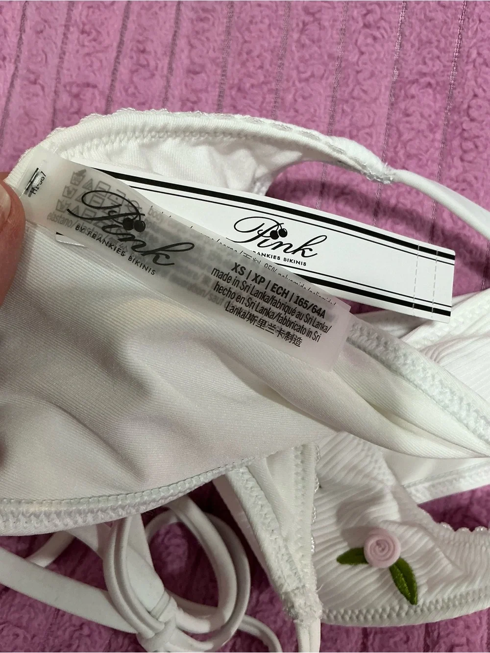 🤎 NWT Pink by Frankies Bikinis Rosemary Itsy Rib Bikini Bottom - XS (#00806)